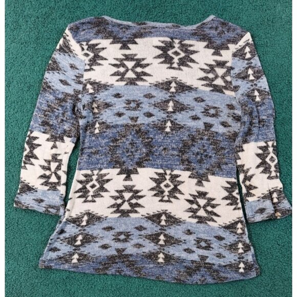 Roebuck & Co. Vintage 80s Aztec Southwestern Pastel Lightweight Sweater Medium - Picture 6 of 6